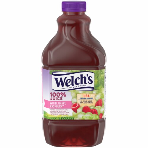 Welch's 100% White Grape Raspberry Juice Perspective: front