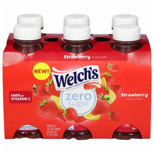 Welch's Zero Sugar Strawberry Juice Perspective: front