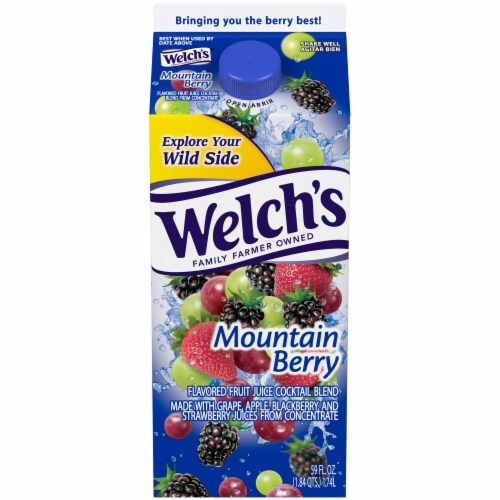 Welch's Mountain Berry Flavored Fruit Juice Cocktail Blend Perspective: front