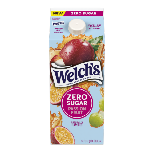 Welch's® Zero Sugar Passion Fruit Juice Perspective: front
