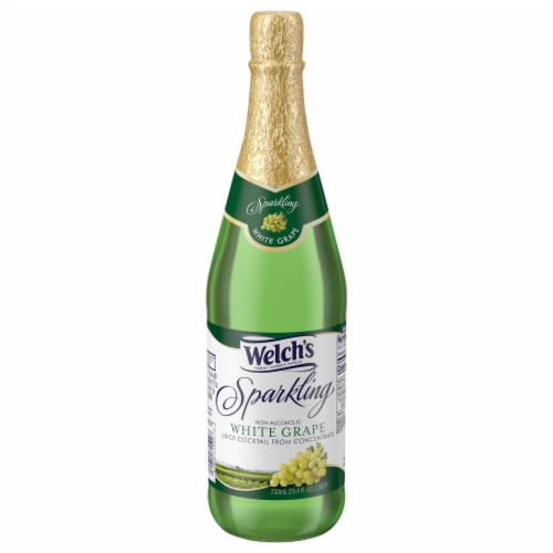 Welch's 25.4 oz Sparkling Juice Cocktail - White Grape Perspective: front