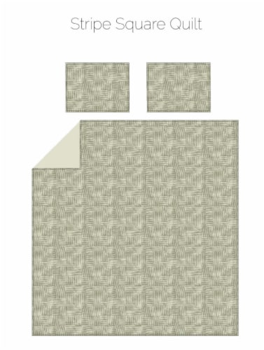 Ayesha Curry Stripe Square Quilt Set - 3 pc Perspective: front
