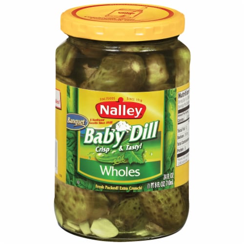 Nalley Banquet Whole Baby Dill Pickles Perspective: front