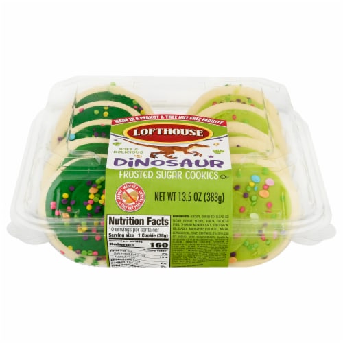 Lofthouse Dinosaur Frosted Sugar Cookies Perspective: front