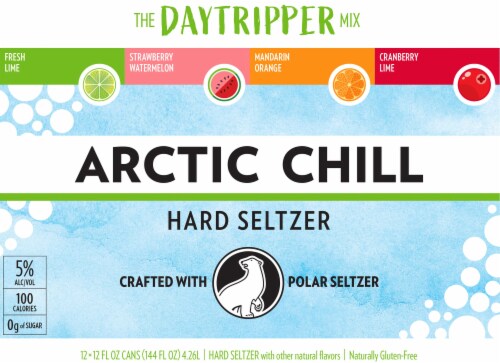 Arctic Chill Daytripper Hard Seltzer Perspective: front