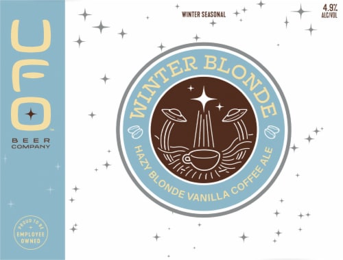 UFO Beer Company™ Winter Blonde Winter Seasonal Ale Perspective: front
