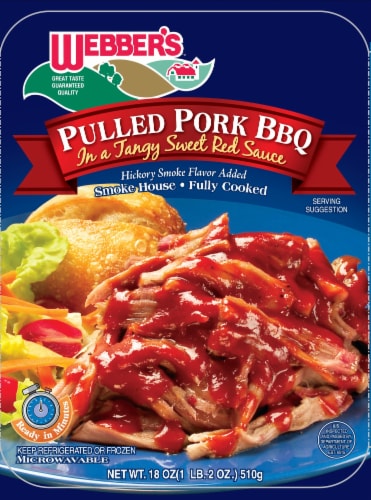 Webber Farms Fully Cook BBQ Pulled Pork Perspective: front