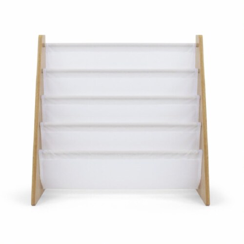 Humble Crew Journey Natural Kids Bookshelf 4 Tier Book Organizer Perspective: front