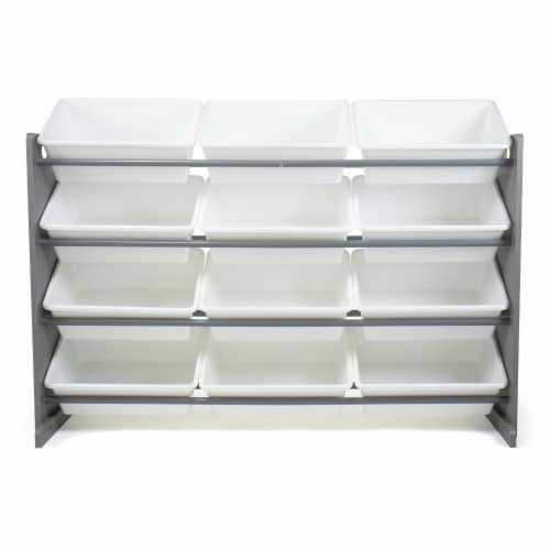 Humble Crew Inspire Toy Storage Organizer with XXL Storage Bins - Gray Perspective: front