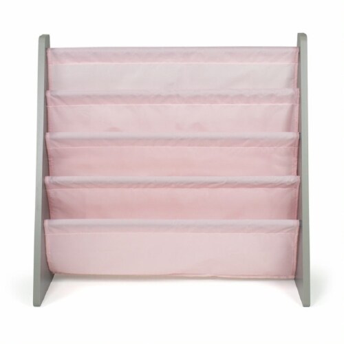 Humble Crew Kids Sophie Bookshelf 4 Tier Book Organizer - Pink Perspective: front