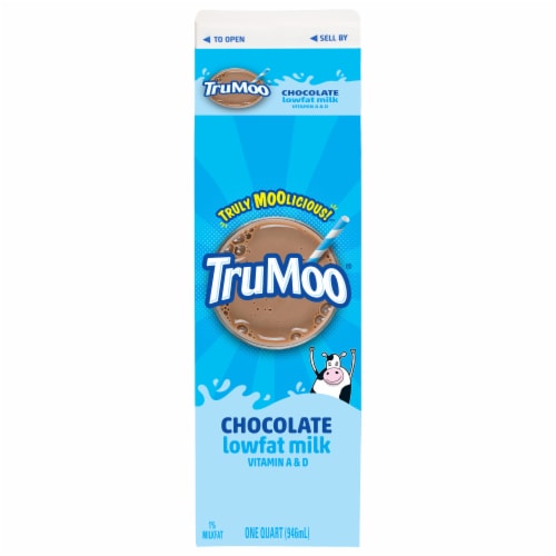 TruMoo 1% Lowfat Chocolate Milk Perspective: front