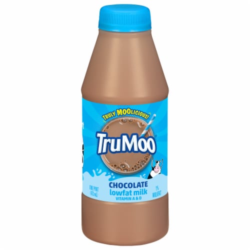 TruMoo 1% Lowfat Chocolate Milk Perspective: front