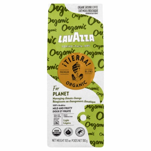 LavAzza Organic Tierra Light Roast Ground Coffee Perspective: front