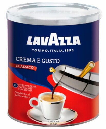 LavAzza Crema e Gusto Dark Roast Ground Coffee Perspective: front