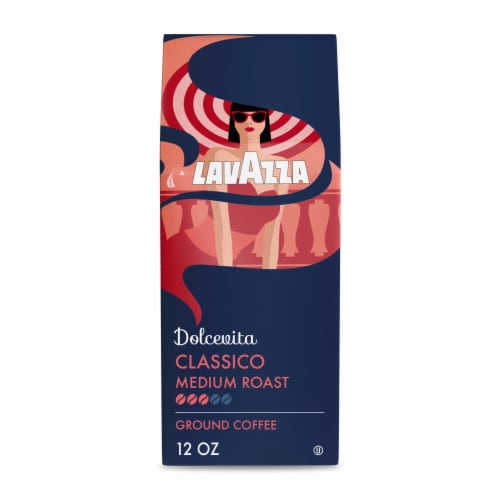 LavAzza Dolcevita Classico Medium Roast Ground Coffee Perspective: front