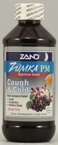 Zand  Zumka™ PM Cough and Cold Homeopathic Cough Syrup   Elderberry Perspective: front