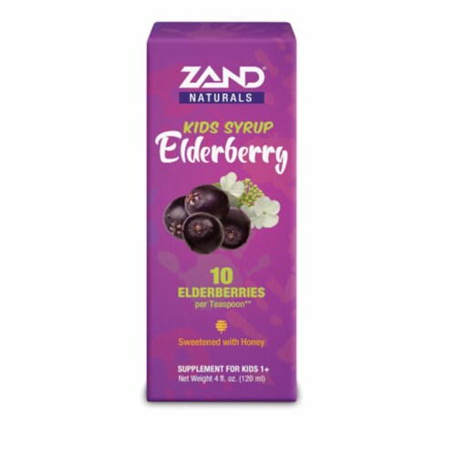 Zand Kids Elderberry Honey Syrup Perspective: front