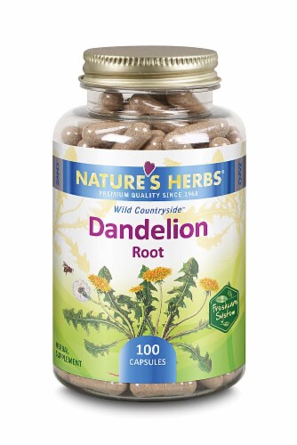 Nature's Herbs Dandelion Root Capsules Perspective: front