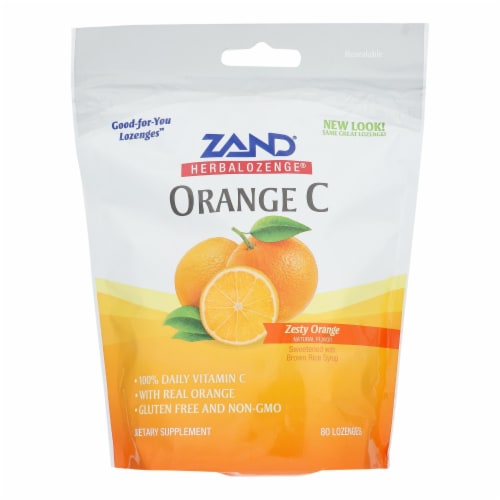 Zand - Lozenge Orange C - 1 Each - 80 CT Perspective: front