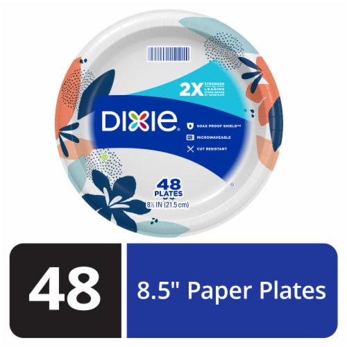 Dixie® Everyday 8.5" Disposable Printed Paper Plates Perspective: front