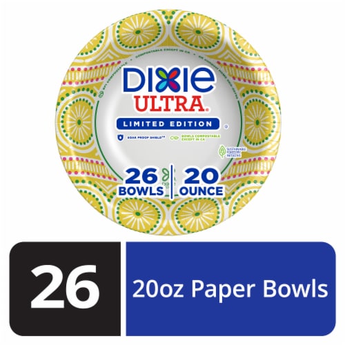 Dixie Ultra® 20 Ounce Disposable Paper Bowl Perspective: front