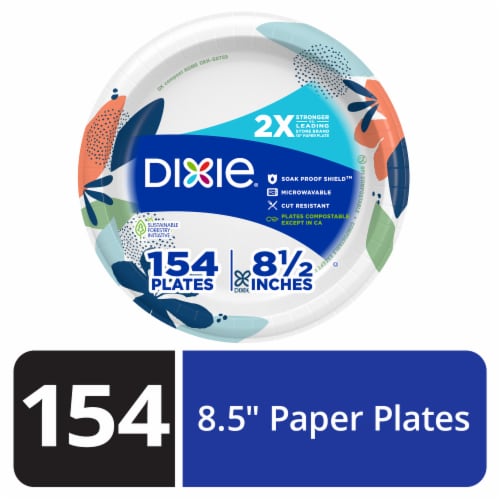 Dixie® 8.5-Inch Everyday Disposable Printed Paper Plates