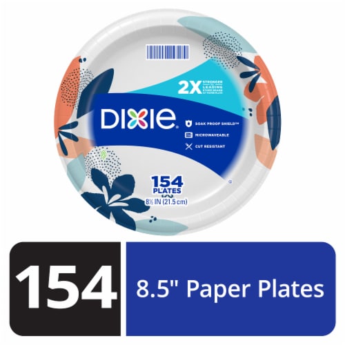 Dixie® 8.5-Inch Everyday Disposable Printed Paper Plates Perspective: front