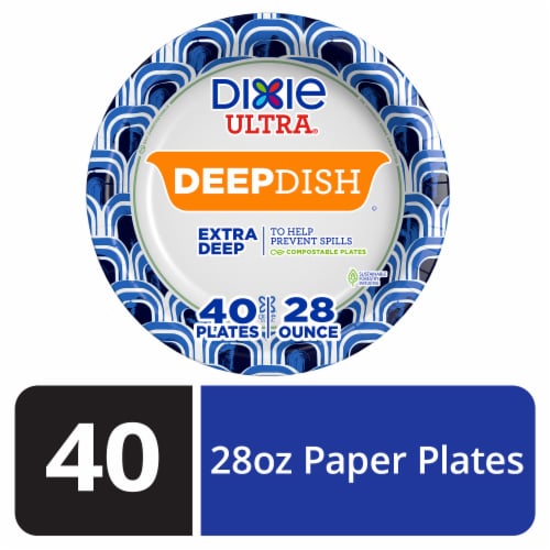 Dixie Ultra® Deep Dish Printed Paper Plate Perspective: front