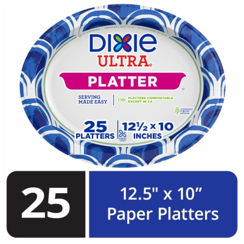 Dixie Ultra® Paper Platters Perspective: front