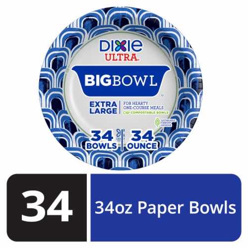 Dixie Ultra® Printed Extra Large Paper Bowls