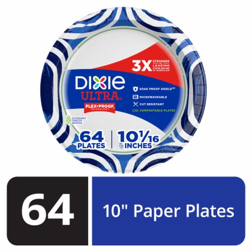 Dixie Ultra® Flex Proof Paper Plates Perspective: front