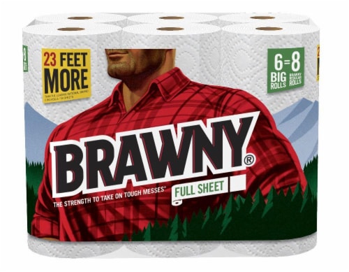 Brawny Full Sheet Big Roll Paper Towels Perspective: front