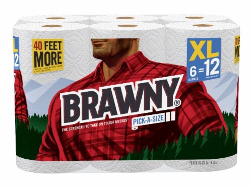 Brawny Pick-A-Size XL Roll Paper Towels Perspective: front