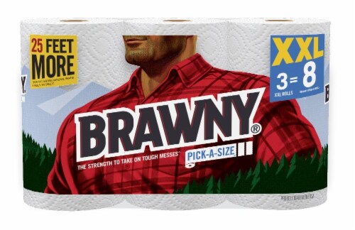 Brawny Pick-A-Size XXL Roll Paper Towels Perspective: front