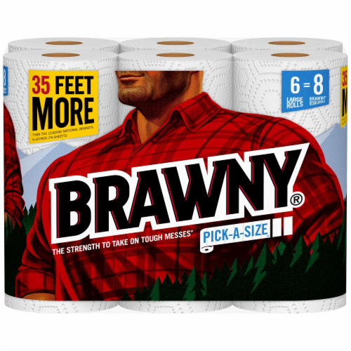 Brawny Pick-A-Size Large Roll Paper Towels Perspective: front