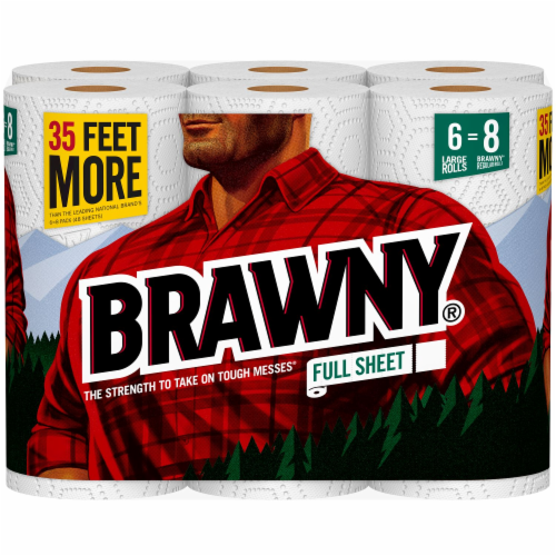 Brawny Full Sheet Large Roll Paper Towels Perspective: front