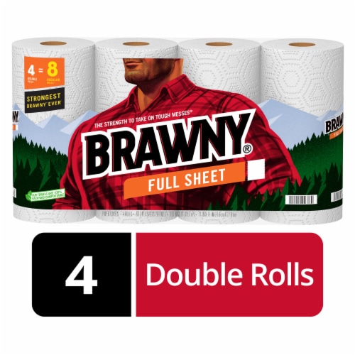 Brawny® Full Sheet Paper Towels Strong and Large Paper Towel, 4 rolls -  Fry's Food Stores