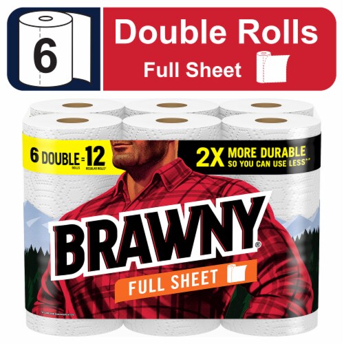 Brawny® Full Sheet Paper Towel Double Rolls Perspective: front