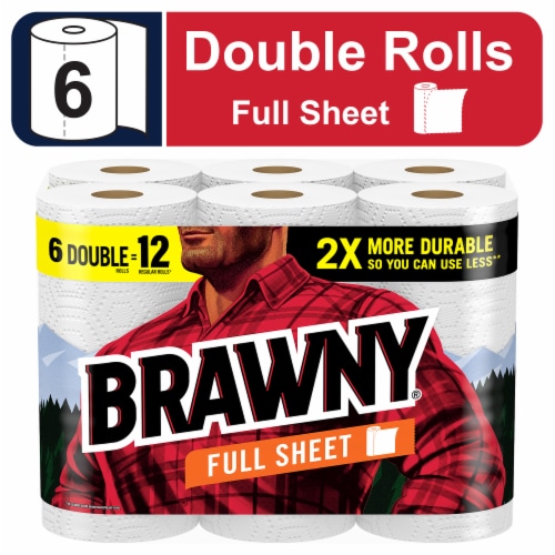 Brawny® Full Sheet Paper Towel Double Rolls Perspective: front