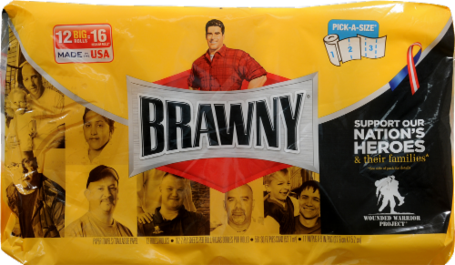 Brawny Pick-A-Size Big Paper Towel Rolls Perspective: front