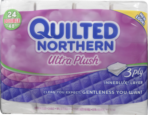 Quilted Northern 24 Double Ultra Plush Toilet Tissue Perspective: front
