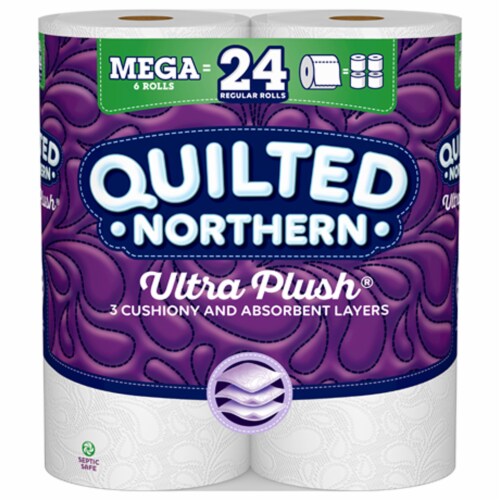Quilted Northern Ultra Plush Bathroom Tissue Mega Rolls Perspective: front