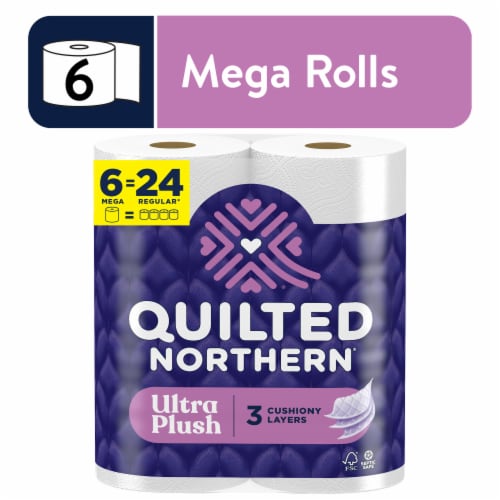 Quilted Northern® Ultra Plush Premium Comfort Toilet Paper Mega Rolls Perspective: front