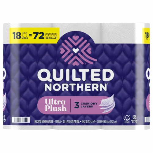 Quilted Northern® Ultra Plush® Toilet Paper Mega Rolls Perspective: front