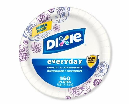 Dixie 8 1/2" Paper Plates Mega Pack Perspective: front