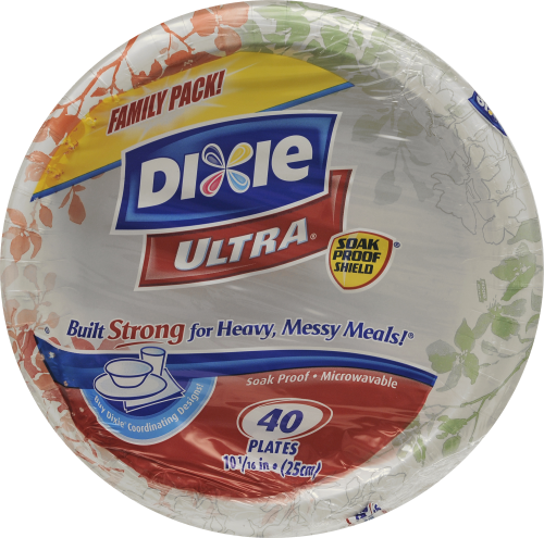 Dixie Ultra Strong 10" Plates Perspective: front