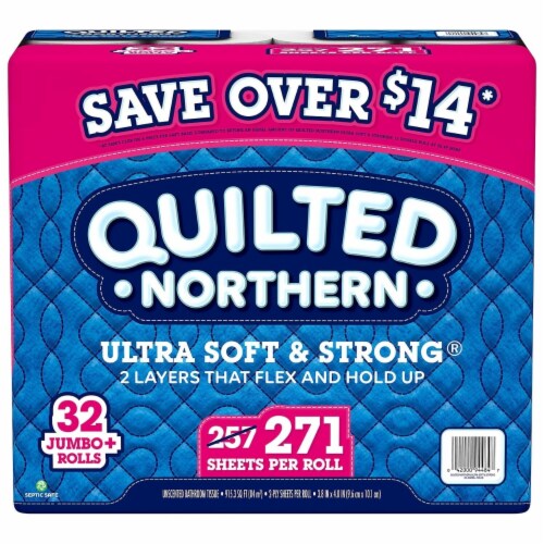 Quilted Northern Ultra Soft & Strong Toilet Paper (32 rolls, 271 sheets/roll) Perspective: front