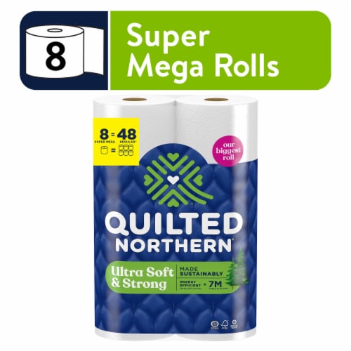 Quilted Northern® Ultra Plush Toilet Paper Super Soft & Strong Mega Rolls Perspective: front