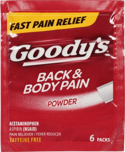 Goody's Back & Body Pain Reliever Acetaminophen Powder Packs Perspective: front