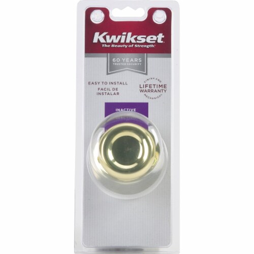 Kwikset Tylo Polished Brass Dummy Knob Right or Left Handed Kwikset Tylo Polished Brass Dummy Knob Right or Left Handed